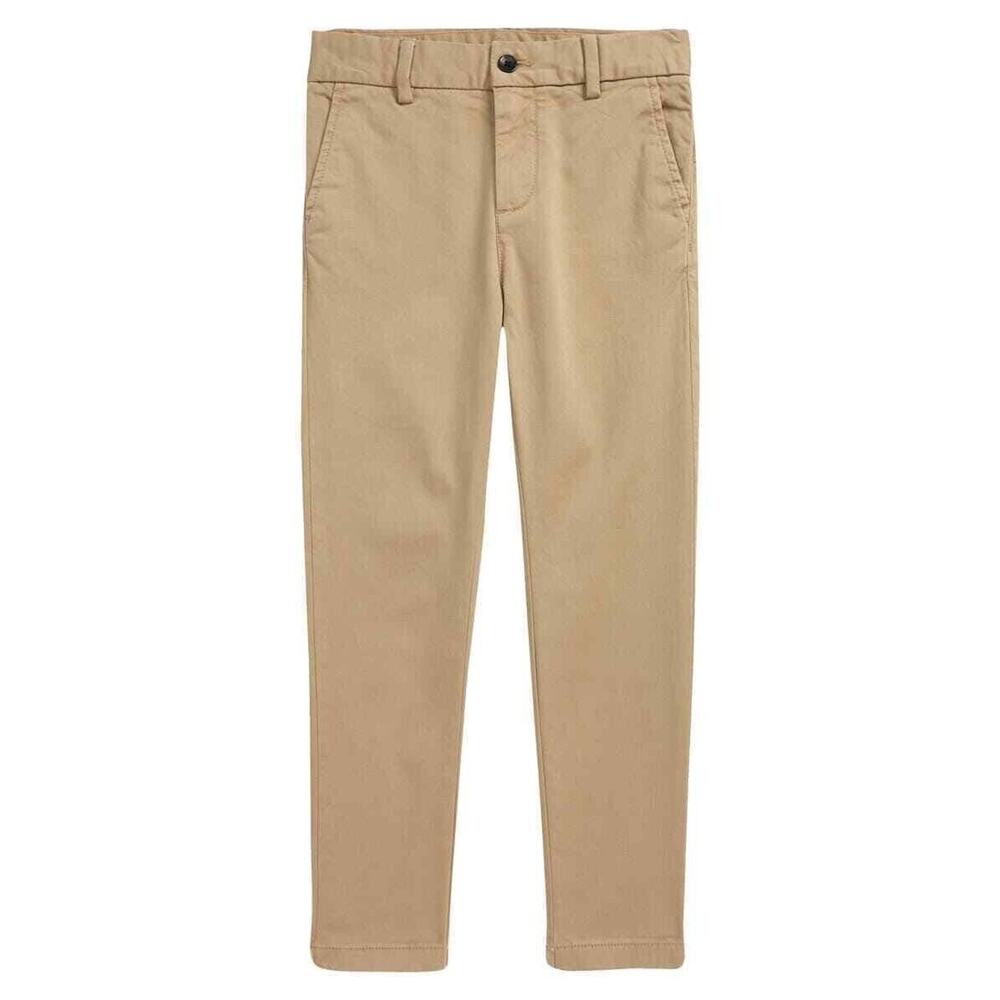 1901 Boys Twill Straight Leg Adjustable Waist Chinos in Tan Size 16 MSRP $35